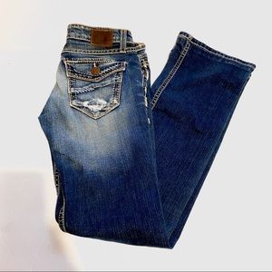 BKE Jeans- bootcut dark wash + stretch 25x33